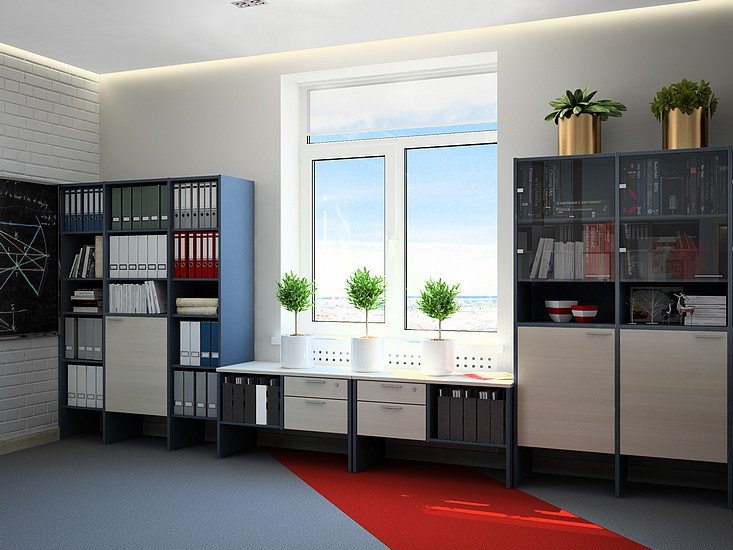 Стол с перегородками для 4 сотрудников Инновация - вид 19