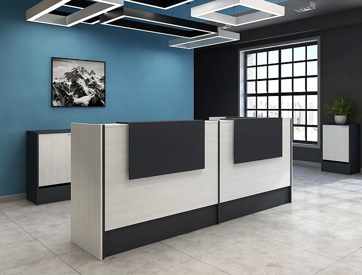 Стол с перегородками для 4 сотрудников Инновация - вид 25