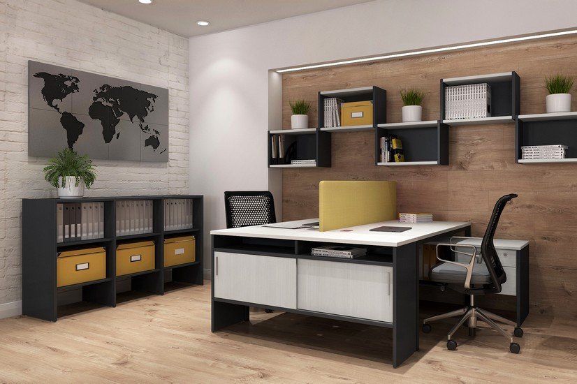 Стол с перегородками для 4 сотрудников Инновация - вид 7