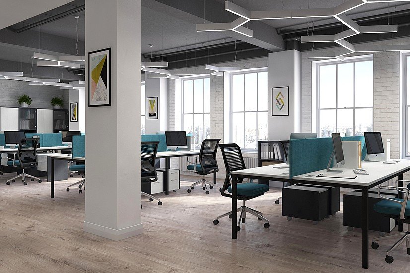 Стол с перегородками для 4 сотрудников Инновация - вид 9