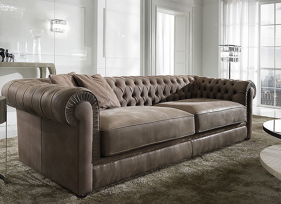 Кожаный офисный диван Честертон - вид 12