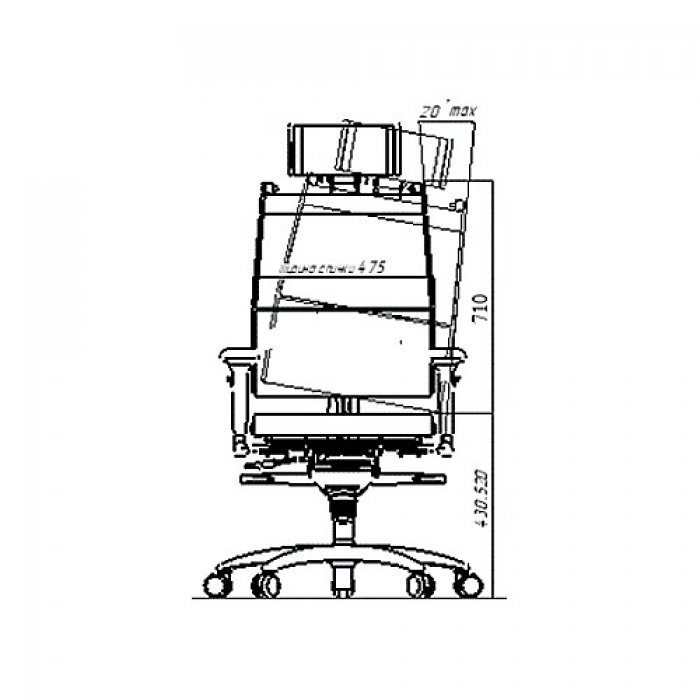 Кресло руководителя METTA Y-3D Elastic 0014302/0017839 - вид 3